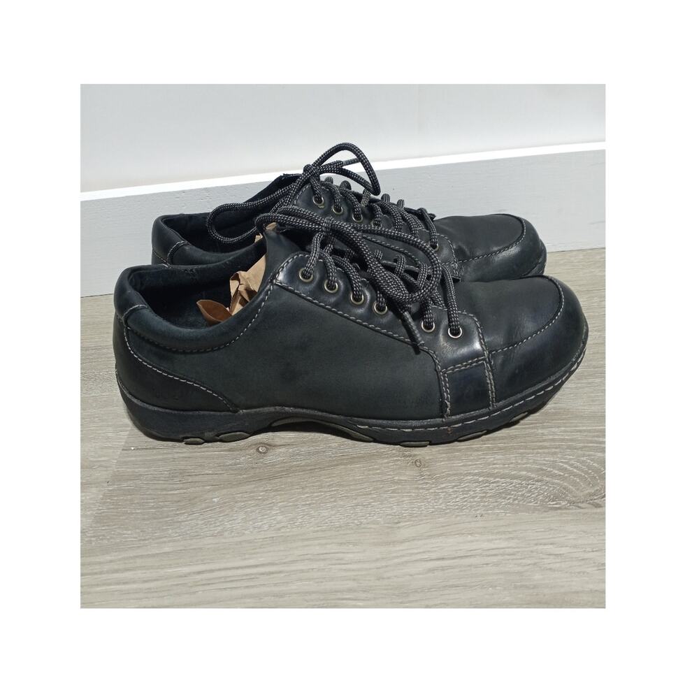 Born Concept Woman's Black Leather Oxford Lace UP Shoe Size 9.5 Comfort